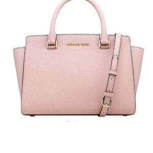 Michael Kors Selma Saffiano Leather Satchel Bag- Medium bag